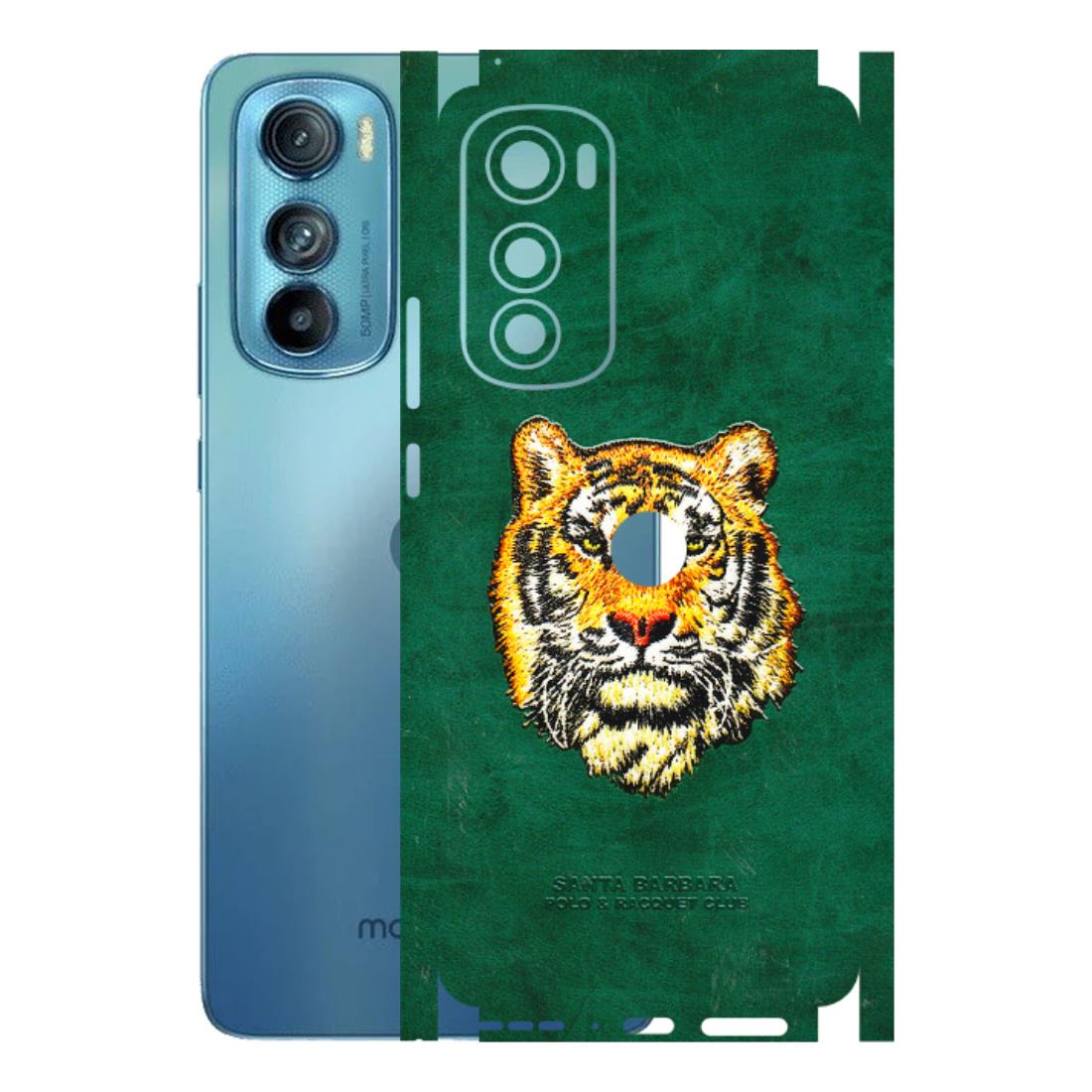 Motorola Phone Skins (All Models) - Leather Feel Tiger - 3D Embossed Finish (L-111) Motorola Moto Edge 30