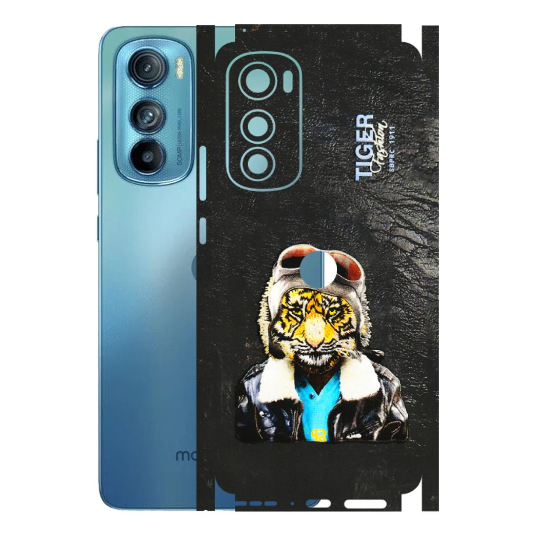 Motorola Phone Skins (All Models) - Rider Tiger - 3D Embossed Finish (L-113) Motorola Moto Edge 30