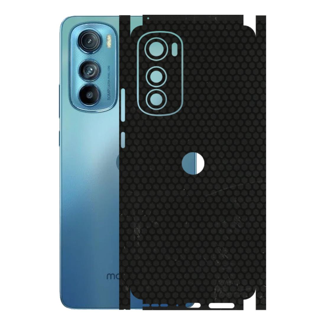 Motorola Phone Skins (All Models) - Black honeycomb - 3D Embossed Finish (L-114) Motorola Moto Edge 30