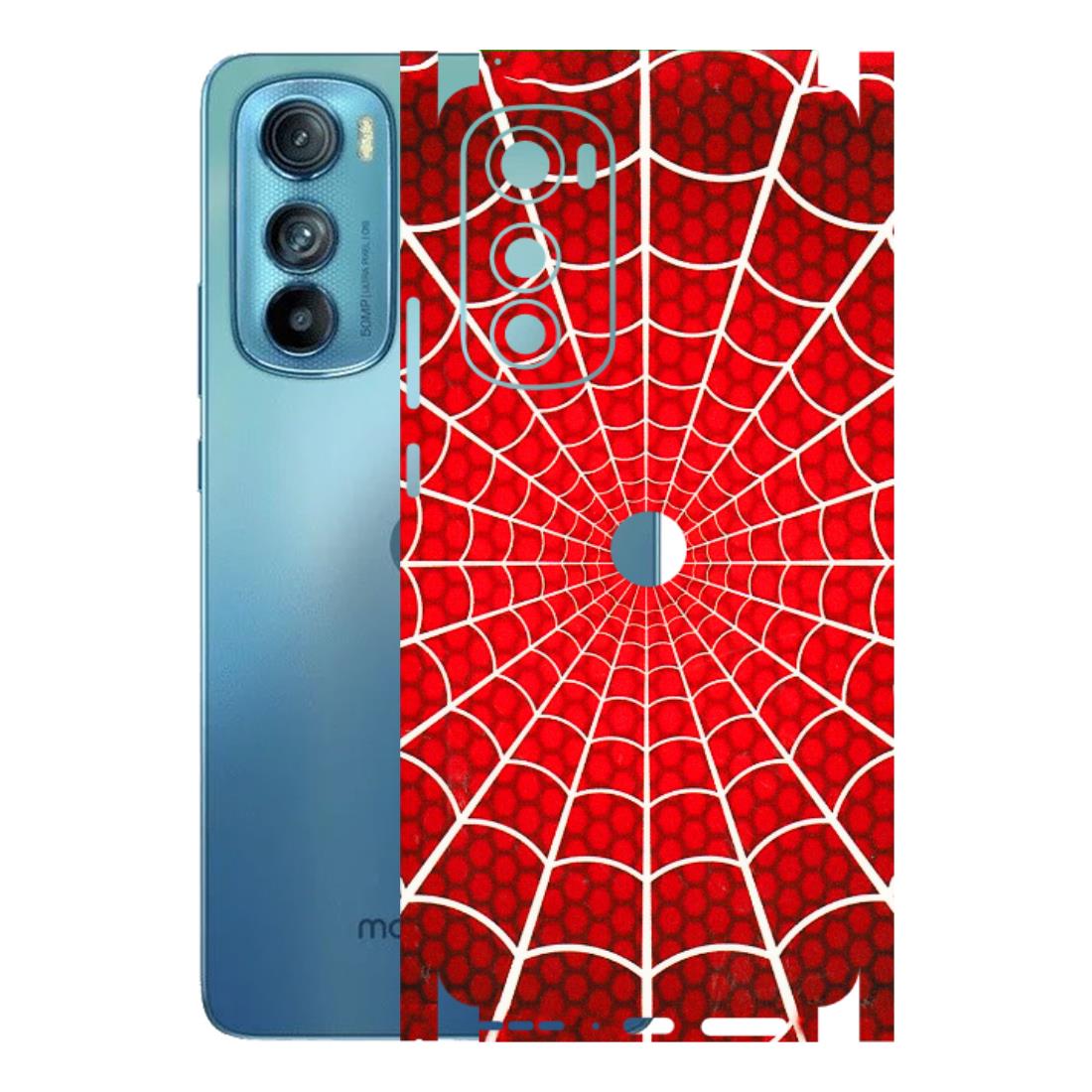 Motorola Phone Skins (All Models) - Classic Spidey Web - 3D Embossed Finish (L-115) Motorola Moto Edge 30