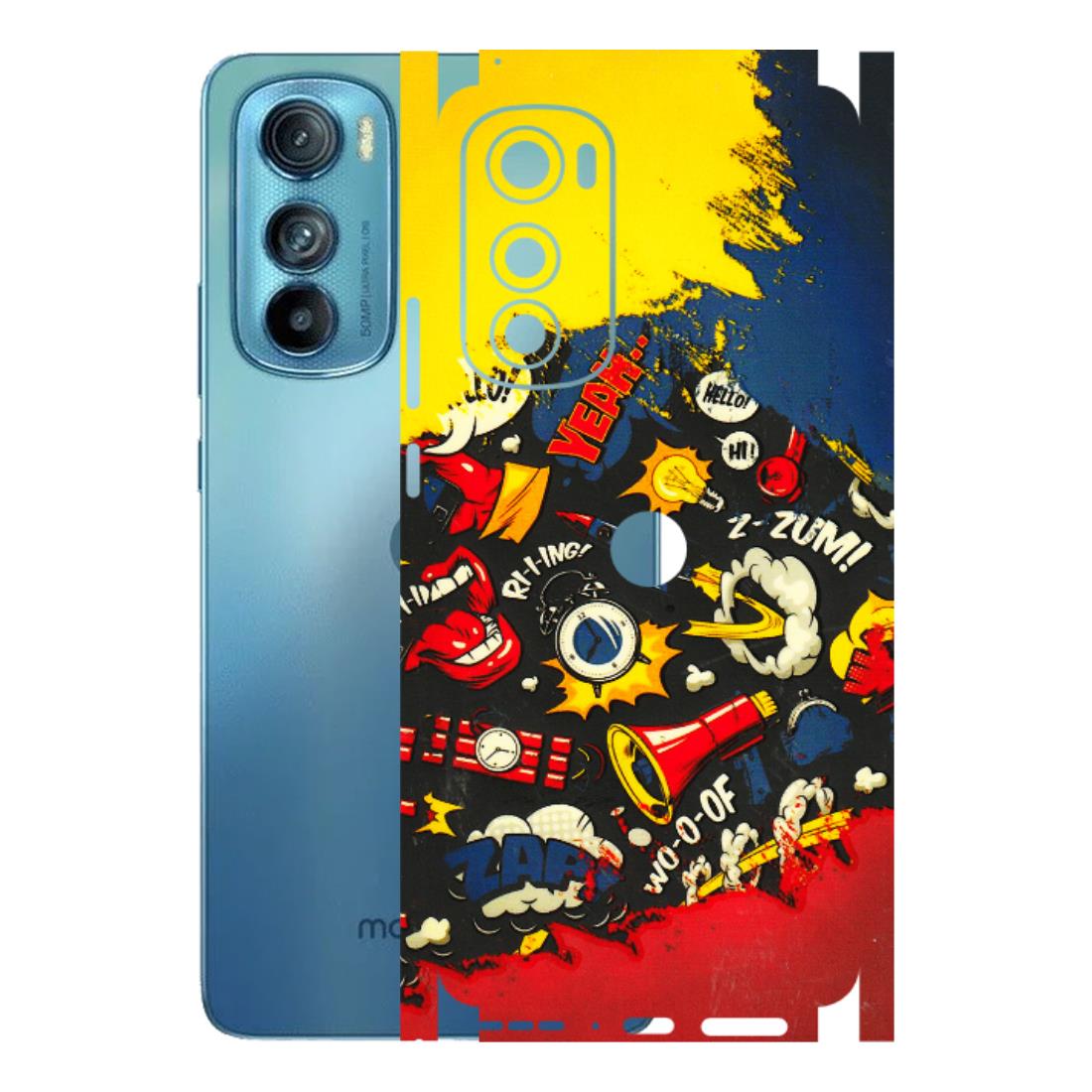 Motorola Phone Skins (All Models) - Pacific Doodle Art - 3D Embossed Finish (L-120) Motorola Moto Edge 30
