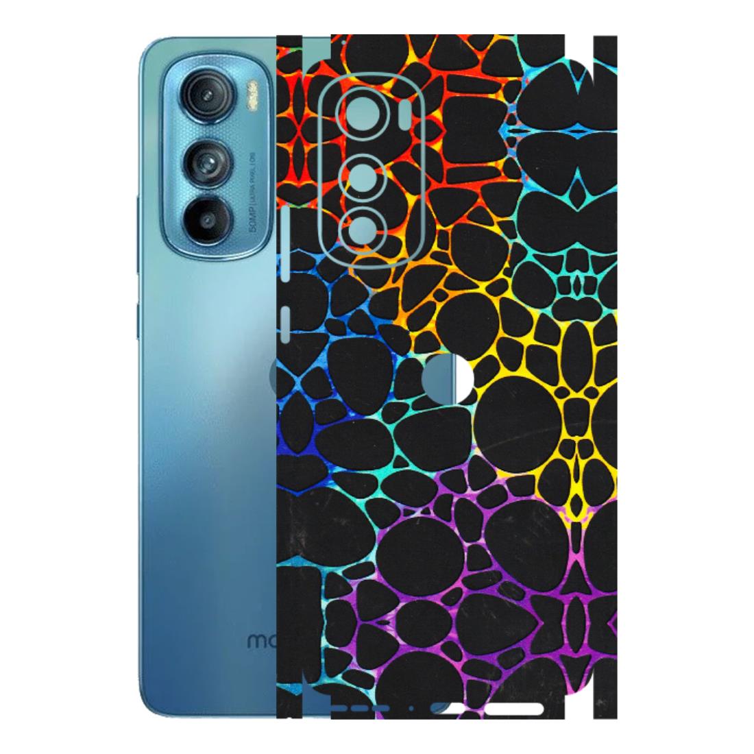 Motorola Phone Skins (All Models) - Abstract Art MultiColour - 3D Embossed Finish (L-133) Motorola Moto Edge 30