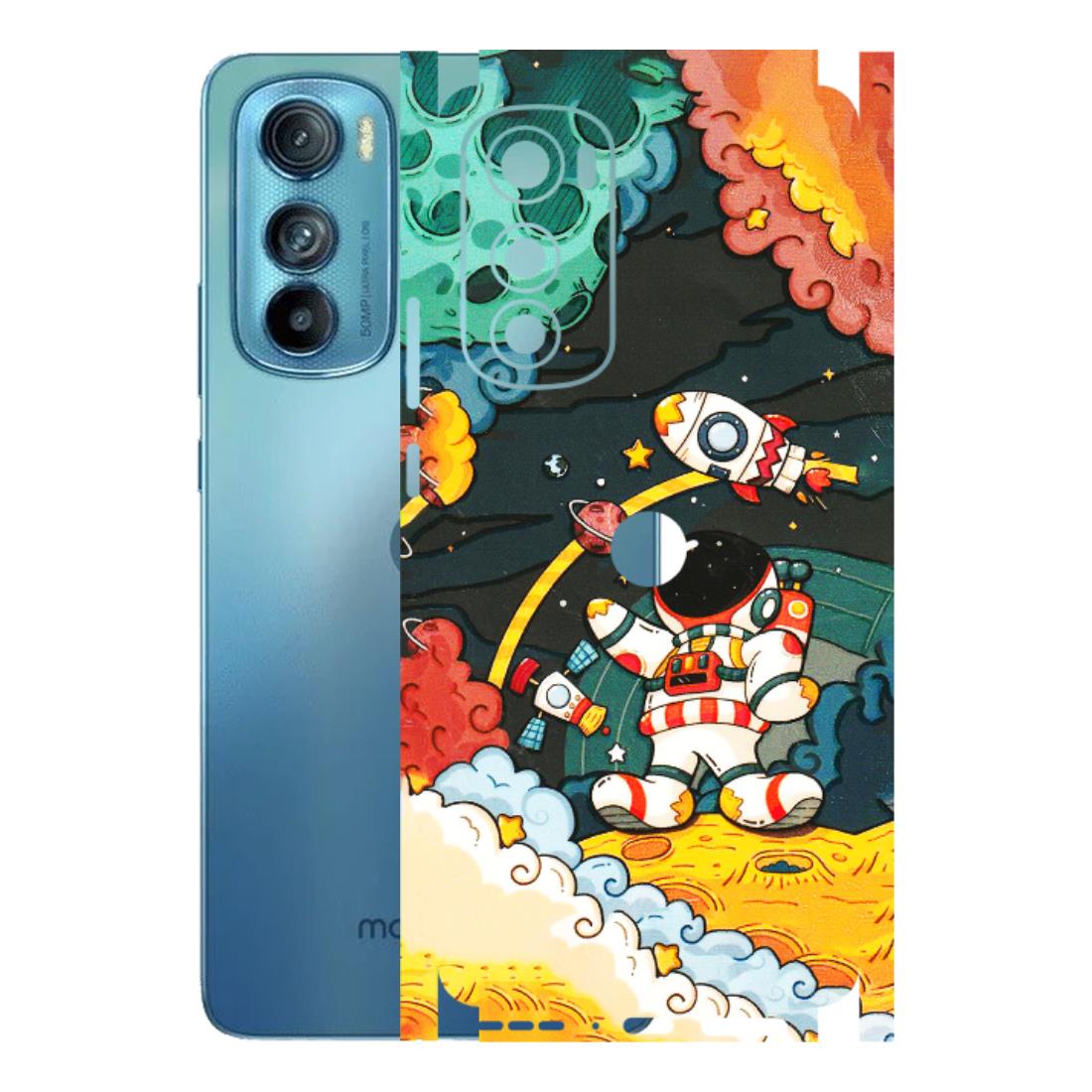 Motorola Phone Skins (All Models) - Astronauts & Spaceship - 3D Embossed Finish (L-145) Motorola Moto Edge 30