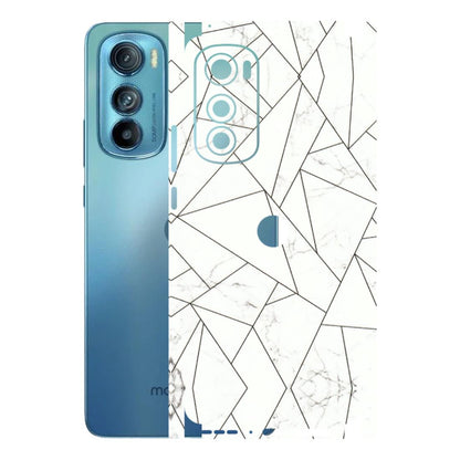 Motorola Phone Skins (All Models) - Luxury White Marble Effect - 3D Embossed Finish (L-168) Motorola Moto Edge 30