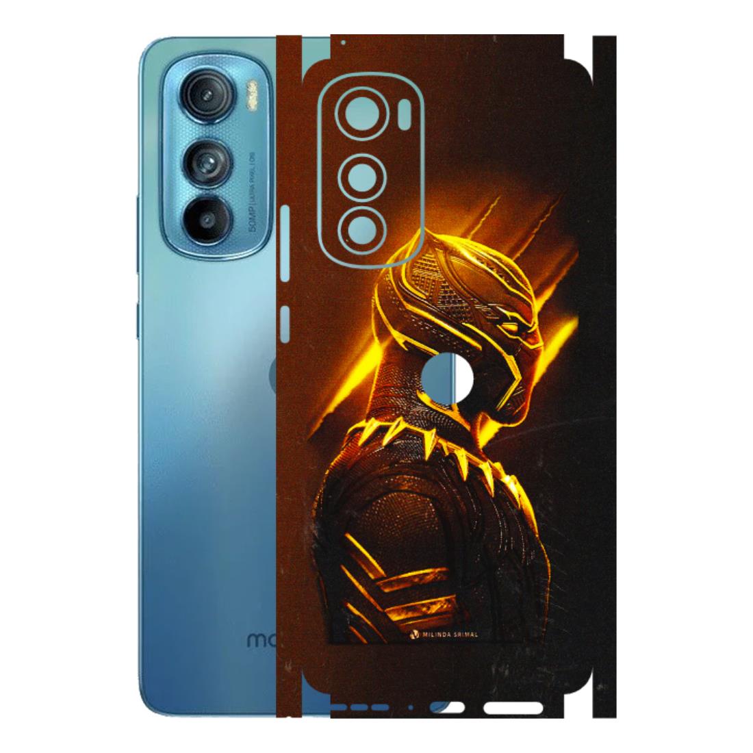 Motorola Phone Skins (All Models) - Gold Black Panther - 3D Embossed Finish (L-181) Motorola Moto Edge 30