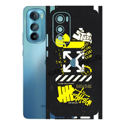 Motorola Phone Skins (All Models) - Anti Social Graffiti - 3D Embossed Finish (L-198) Motorola Moto Edge 30