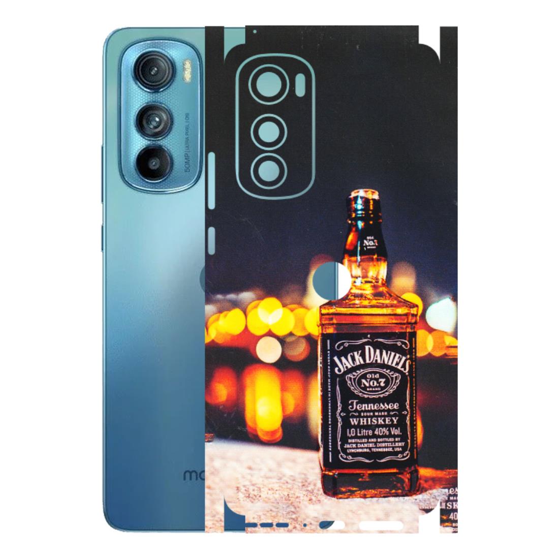 Motorola Phone Skins (All Models) - JD Whiskey Bottle - 3D Embossed Finish (L-20) Motorola Moto Edge 30
