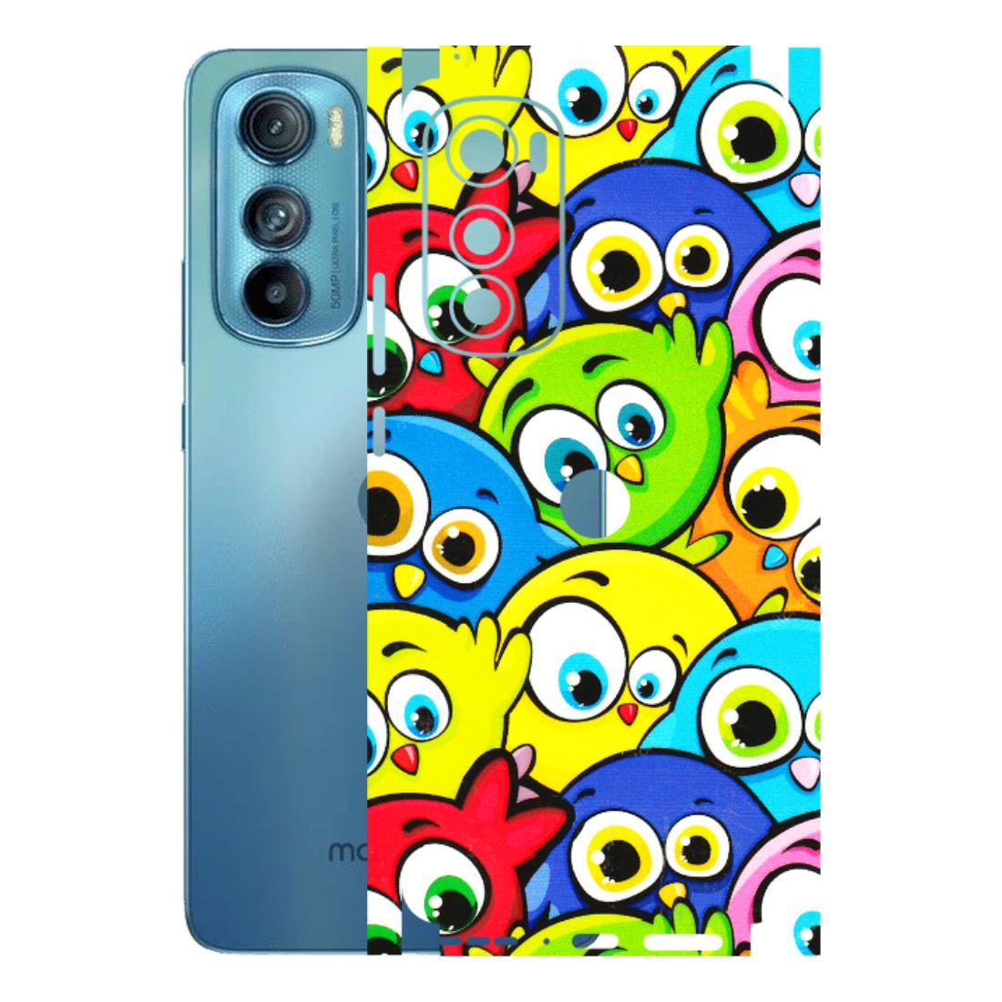 Motorola Phone Skins (All Models) - Cute Fluffy Birds - 3D Embossed Finish (L-213) Motorola Moto Edge 30