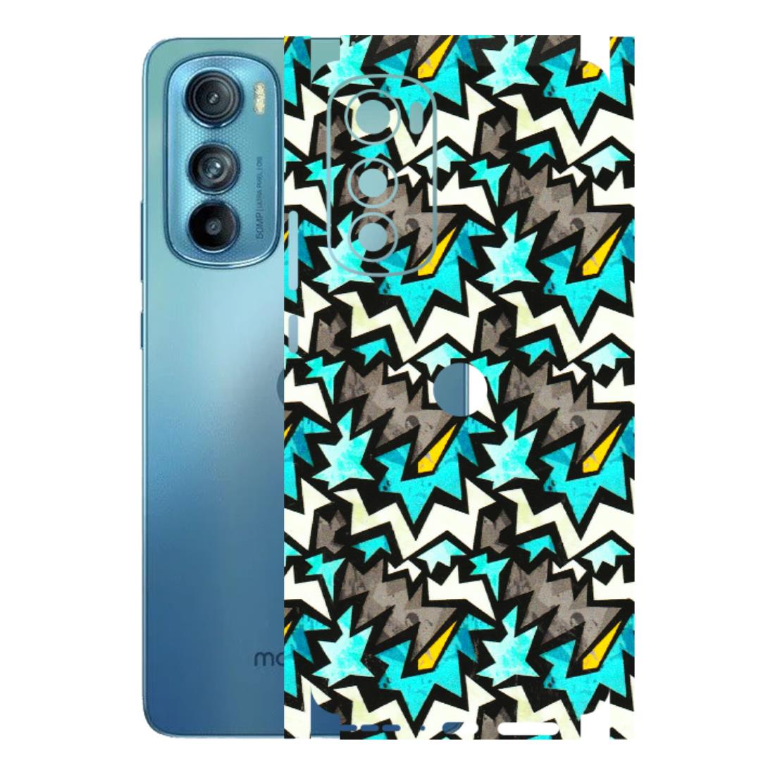 Motorola Phone Skins (All Models) - Funky Zig Zag - 3D Embossed Finish (L-223) Motorola Moto Edge 30