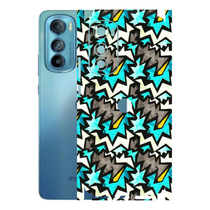 Motorola Phone Skins (All Models) - Funky Zig Zag - 3D Embossed Finish (L-223) Motorola Moto Edge 30
