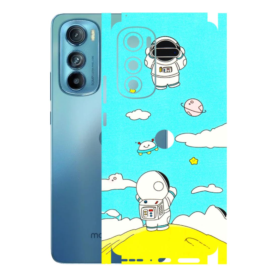 Motorola Phone Skins (All Models) - Blue Skies Astro Float - 3D Embossed Finish (L-230) Motorola Moto Edge 30