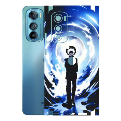 Motorola Phone Skins (All Models) - Satoru Gojo Dark Blue - 3D Embossed Finish (L-235) Motorola Moto Edge 30