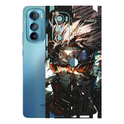 Motorola Phone Skins (All Models) - Kakashi Shattered Glass Effect - 3D Embossed Finish (L-237) Motorola Moto Edge 30