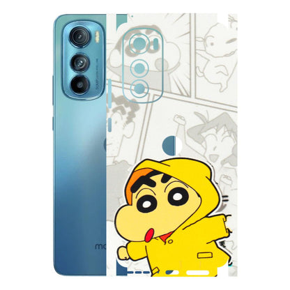 Motorola Phone Skins (All Models) - Yellow Shinchan Comic - 3D Embossed Finish (L-246) Motorola Moto Edge 30