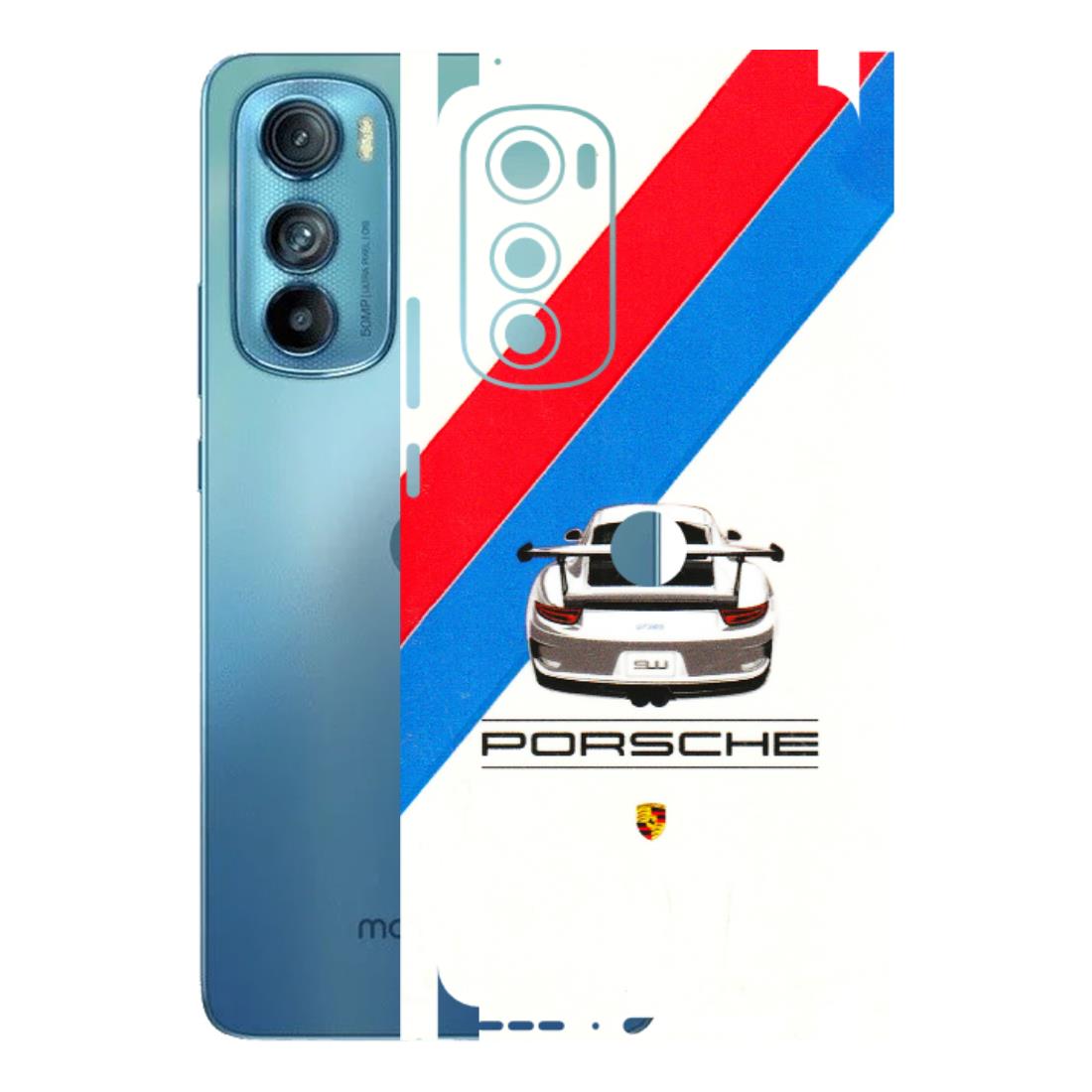 Motorola Phone Skins (All Models) - Porche Car Sober Logo - 3D Embossed Finish (L-248) Motorola Moto Edge 30