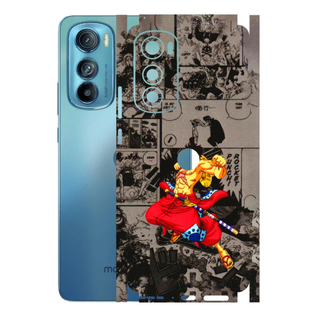Motorola Phone Skins (All Models) - One Piece Rocket Punch Manga - 3D Embossed Finish (L-25) Motorola Moto Edge 30