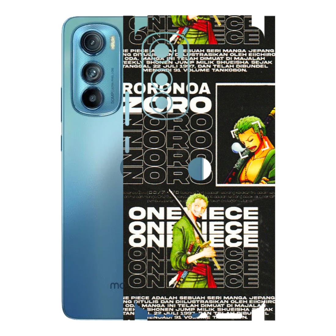 Motorola Phone Skins (All Models) - One Piece Zoro - 3D Embossed Finish (L-250) Motorola Moto Edge 30