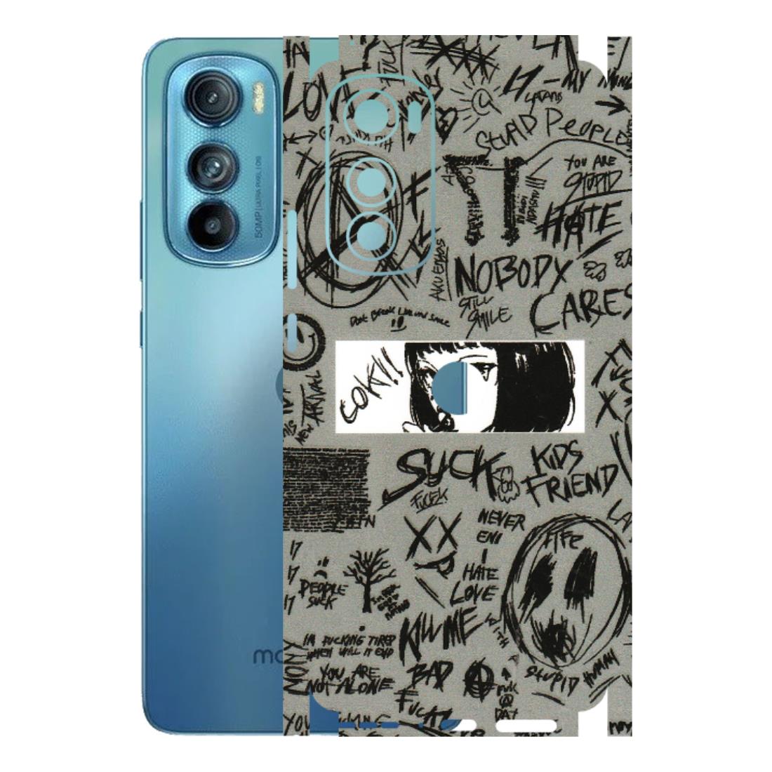 Motorola Phone Skins (All Models) - Never Have Love Anime - 3D Embossed Finish (L-260) Motorola Moto Edge 30