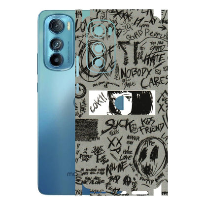 Motorola Phone Skins (All Models) - Never Have Love Anime - 3D Embossed Finish (L-260) Motorola Moto Edge 30