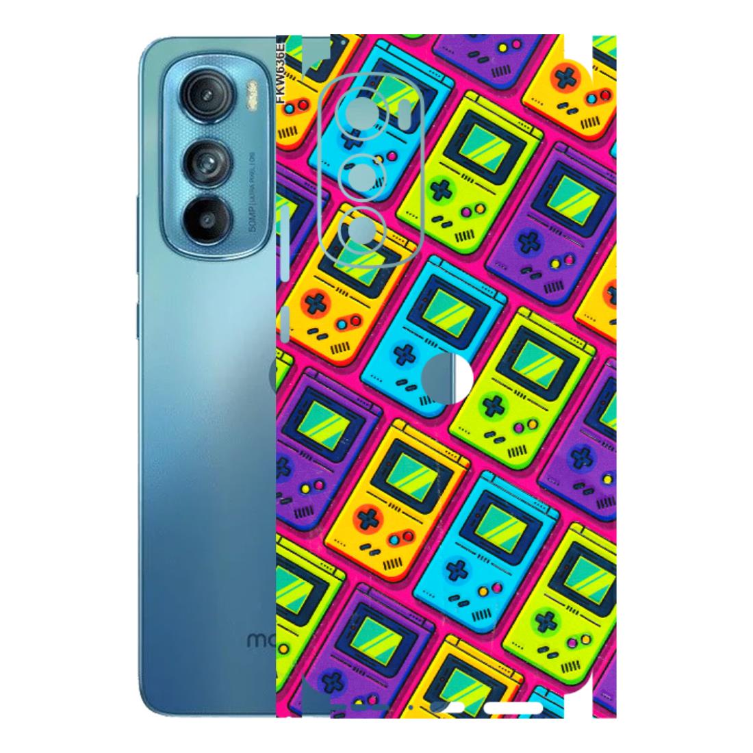 Motorola Phone Skins (All Models) - Gameboy Colourful - 3D Embossed Finish (L-266) Motorola Moto Edge 30
