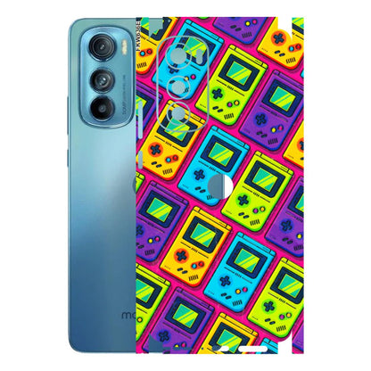 Motorola Phone Skins (All Models) - Gameboy Colourful - 3D Embossed Finish (L-266) Motorola Moto Edge 30