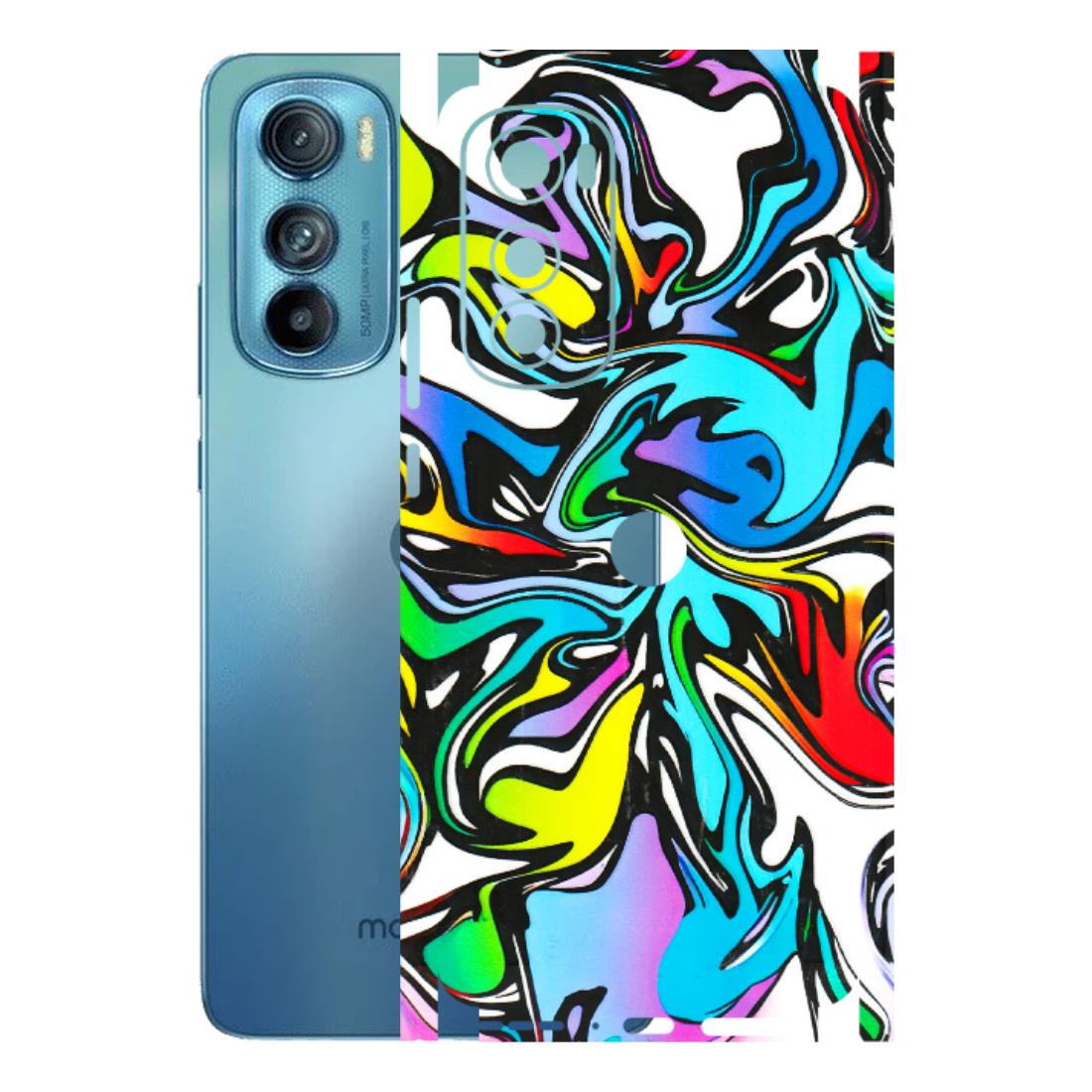 Motorola Phone Skins (All Models) - Abstract Colour Paints - 3D Embossed Finish (L-271) Motorola Moto Edge 30