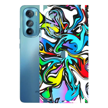 Motorola Phone Skins (All Models) - Abstract Colour Paints - 3D Embossed Finish (L-271) Motorola Moto Edge 30