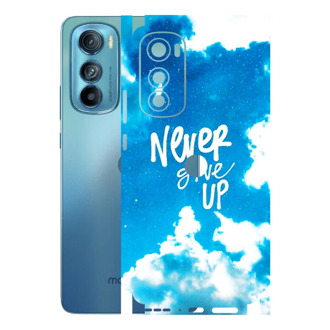 Motorola Phone Skins (All Models) - Never Give Up - 3D Embossed Finish (L-279) Motorola Moto Edge 30