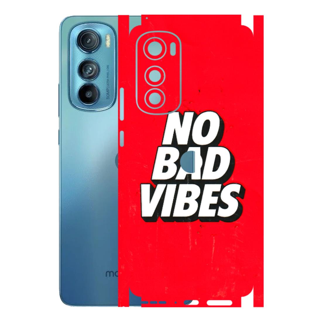 Motorola Phone Skins (All Models) - No Bad Vibes - 3D Embossed Finish (L-280) Motorola Moto Edge 30
