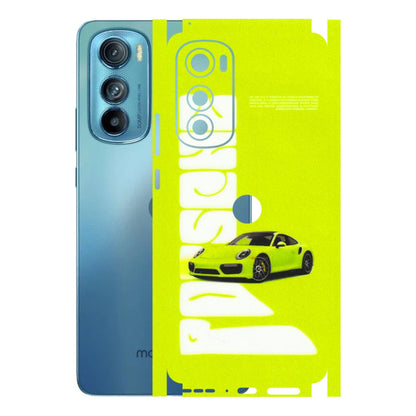 Motorola Phone Skins (All Models) - Lime Green Porche - 3D Embossed Finish (L-30) Motorola Moto Edge 30