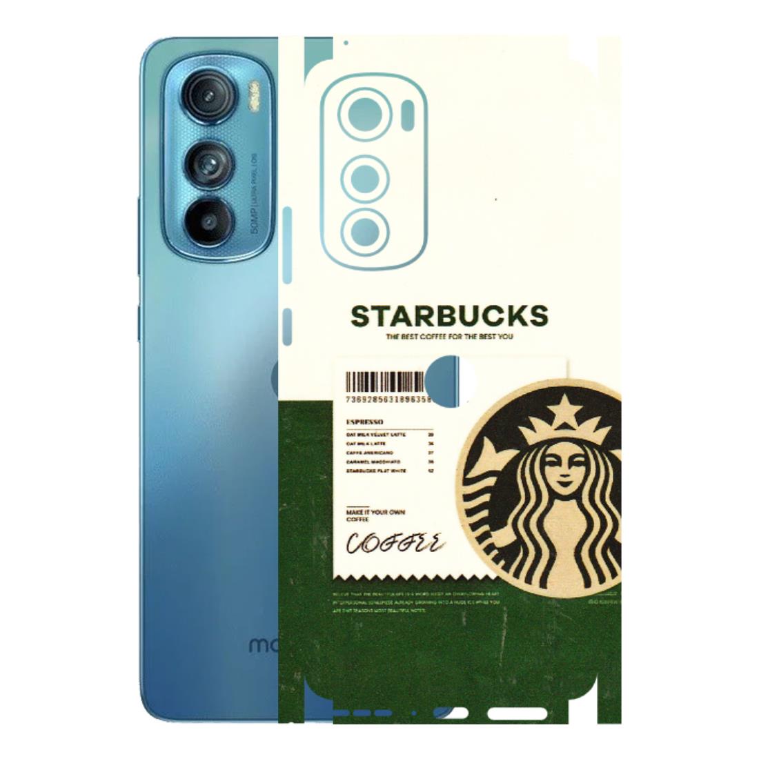 Motorola Phone Skins (All Models) - Starbucks Barcode - 3D Embossed Finish (L-308) Motorola Moto Edge 30