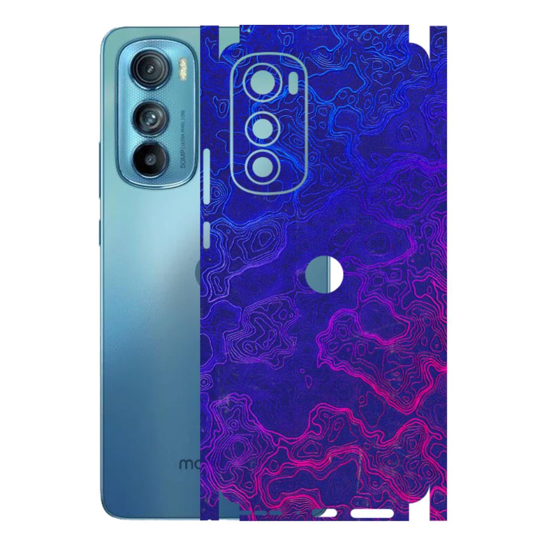 Motorola Phone Skins (All Models) - Purple Ripples Swirl - 3D Embossed Finish (L-314) Motorola Moto Edge 30