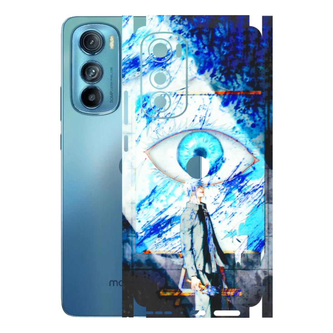 Motorola Phone Skins (All Models) - Anime Sea Blue Eye - 3D Embossed Finish (L-318) Motorola Moto Edge 30