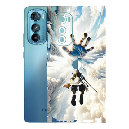 Motorola Phone Skins (All Models) - Big Hand With Monkey King - 3D Embossed Finish (L-323) Motorola Moto Edge 30