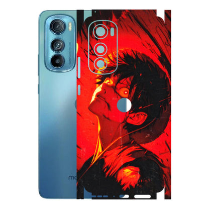 Motorola Phone Skins (All Models) - D.Luffy Power Up One Piece Anime - 3D Embossed Finish (L-326) Motorola Moto Edge 30