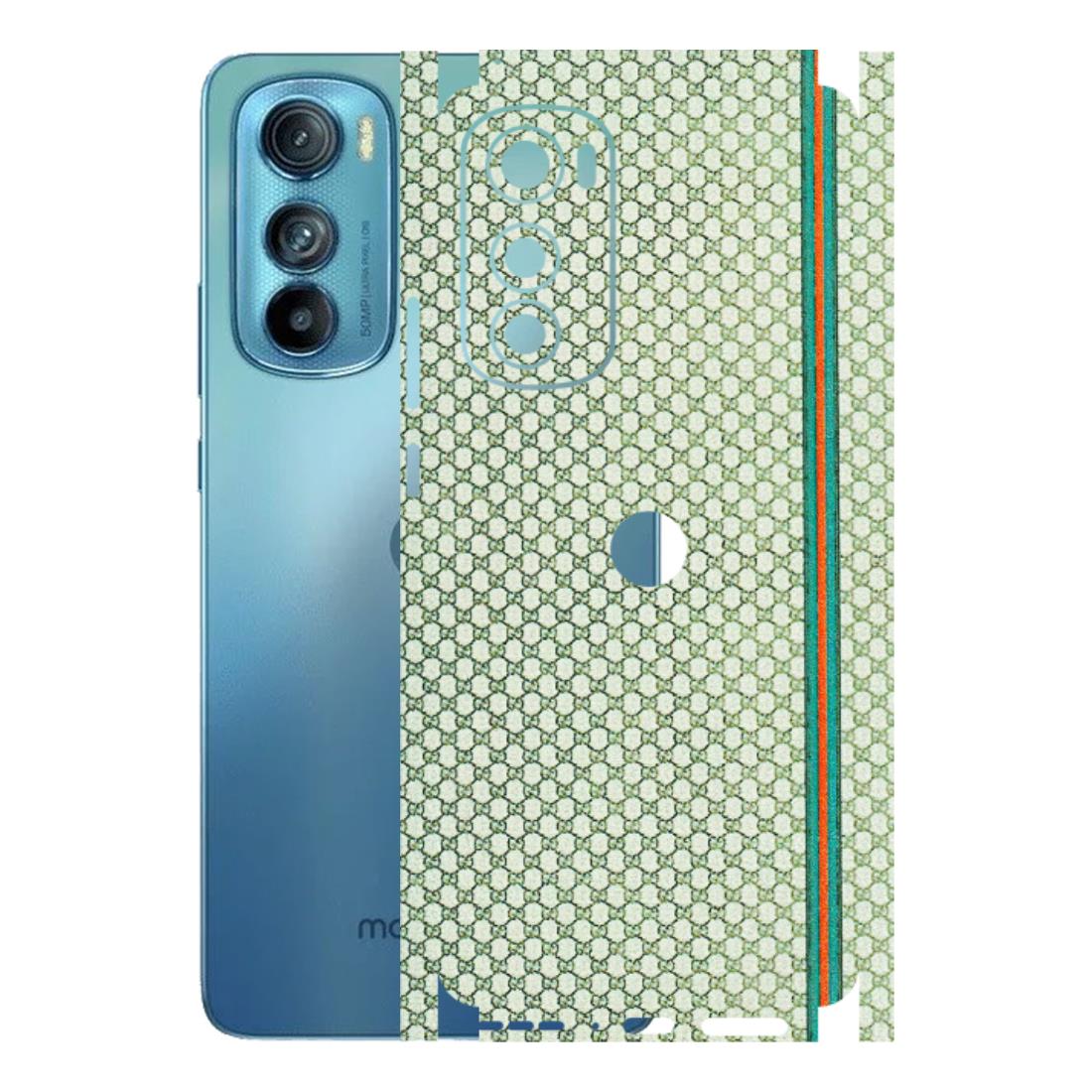 Motorola Phone Skins (All Models) - Gucci Fabric Pattern - 3D Embossed Finish (L-73) Motorola Moto Edge 30