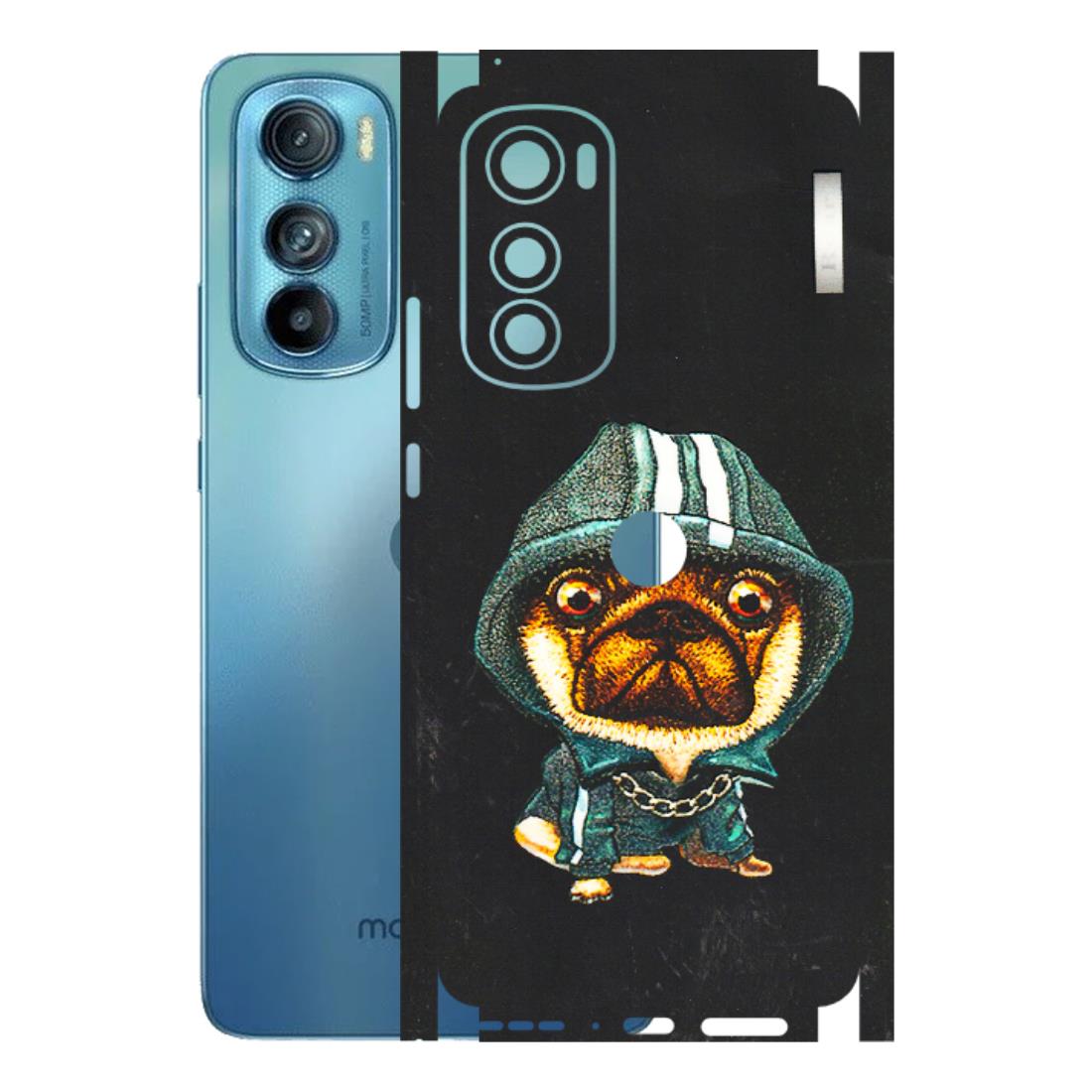 Motorola Phone Skins (All Models) - Puppy N Hoodie - 3D Embossed Finish (L-90) Motorola Moto Edge 30