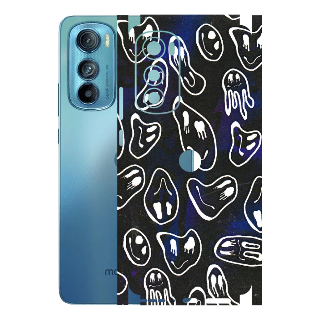 Motorola Phone Skins (All Models) - Distorted Smileys - 3D Embossed Finish (L-92) Motorola Moto Edge 30
