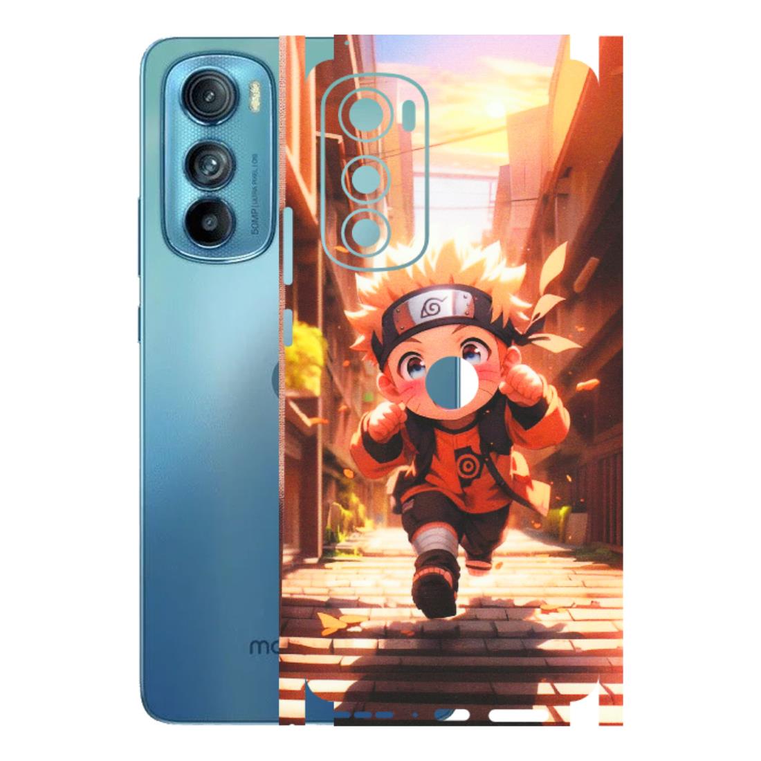 Motorola Phone Skins (All Models) - Naruto Cute Toon Running - Matte Finish (M-04) Motorola Moto Edge 30