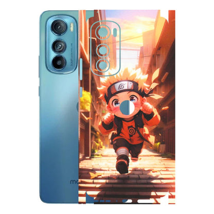 Motorola Phone Skins (All Models) - Naruto Cute Toon Running - Matte Finish (M-04) Motorola Moto Edge 30