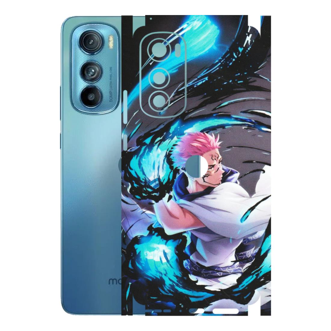 Motorola Phone Skins (All Models) - New Jujutsu Kaisen Grey Blue Anime - Matte Finish (M-127) Motorola Moto Edge 30