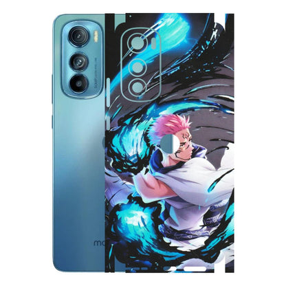 Motorola Phone Skins (All Models) - New Jujutsu Kaisen Grey Blue Anime - Matte Finish (M-127) Motorola Moto Edge 30