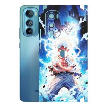 Motorola Phone Skins (All Models) - Blue Thunder Luffy Anime - Matte Finish (M-132) Motorola Moto Edge 30