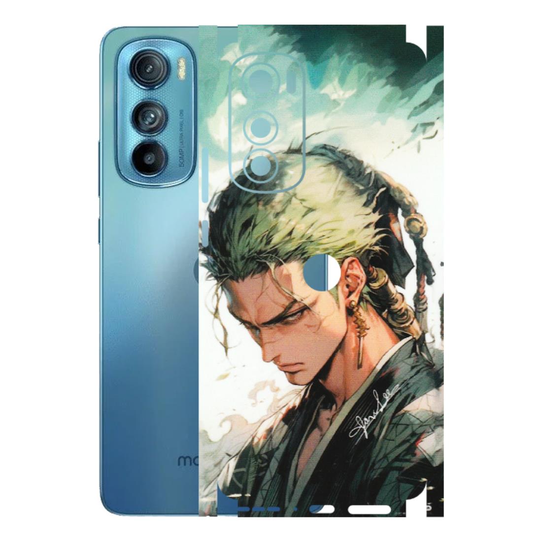Motorola Phone Skins (All Models) - New Roronoa Zoro One Picece Anime - Matte Finish (M-140) Motorola Moto Edge 30