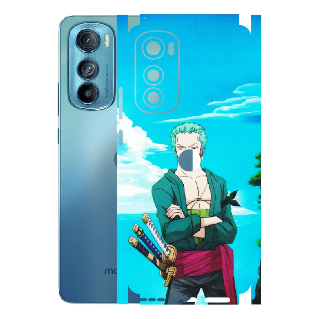 Motorola Phone Skins (All Models) - Cool Swordman Zoro Anime - Matte Finish (M-143) Motorola Moto Edge 30