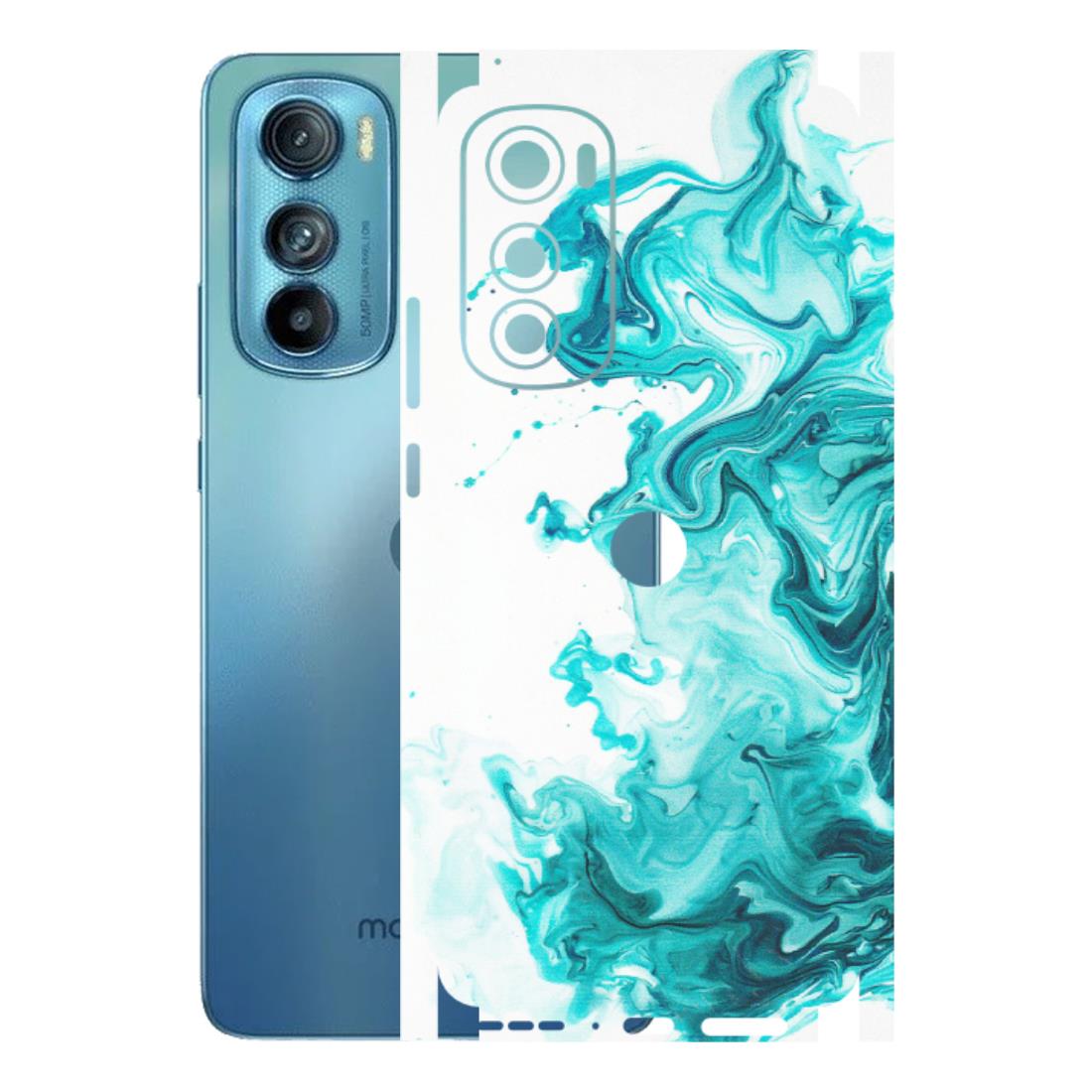 Motorola Phone Skins (All Models) - Sky Blue Abstract Colour - Matte Finish (M-146) Motorola Moto Edge 30