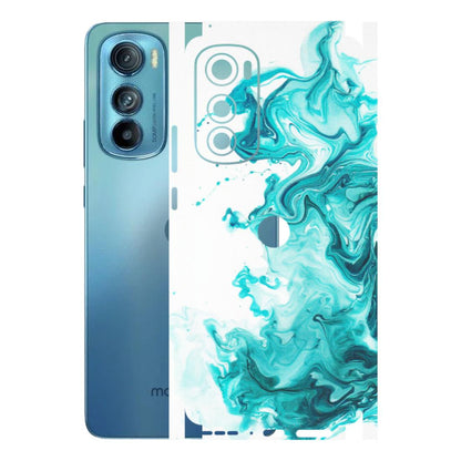 Motorola Phone Skins (All Models) - Sky Blue Abstract Colour - Matte Finish (M-146) Motorola Moto Edge 30