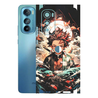 Motorola Phone Skins (All Models) - Tanjiro Demon Slayer Anime - Matte Finish (M-158) Motorola Moto Edge 30