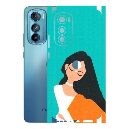 Motorola Phone Skins (All Models) - Radhe Radhe With Hindu Symbol - Matte Finish (M-164) Motorola Moto Edge 30