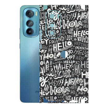 Motorola Phone Skins (All Models) - Hi Hello Doodles - Matte Finish (M-25) Motorola Moto Edge 30